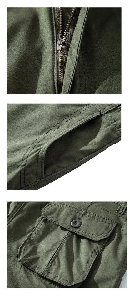 Cargo Knee Shorts Men Sports Casual Bermuda Shorts Plus Size Cotton Half Pants Golf Straight Running Gym Shorts Pants