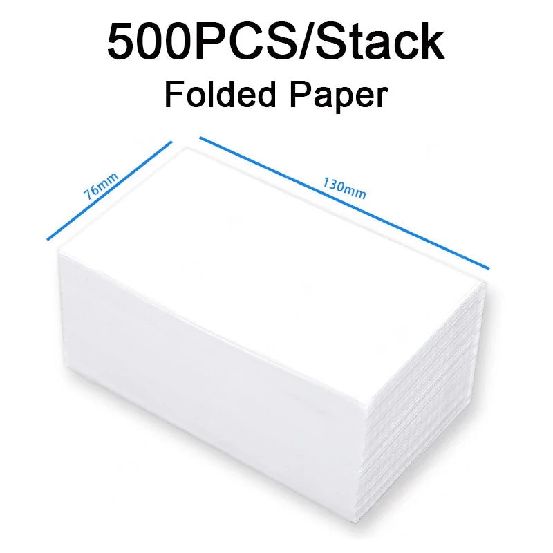 Width 40/50/60/70/80/90/100mm Self-Adhesive Stickers Shipping Thermal Label Barcode SKU Label Price Tag no Carbon Band Required