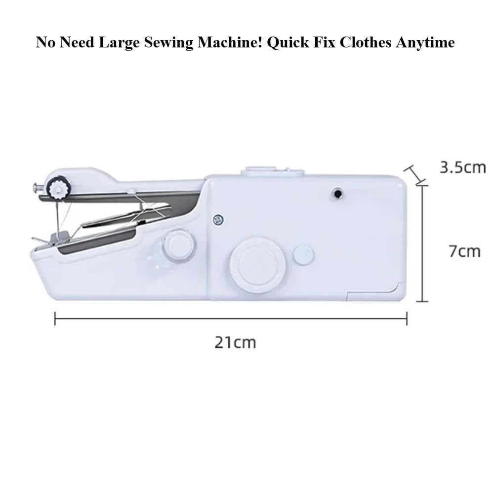 Portable Handheld Electric Sewing Machine Mini Quick Stitch Home Clothes Repair DIY Fabric Sewing Tool for Clothing Crafts