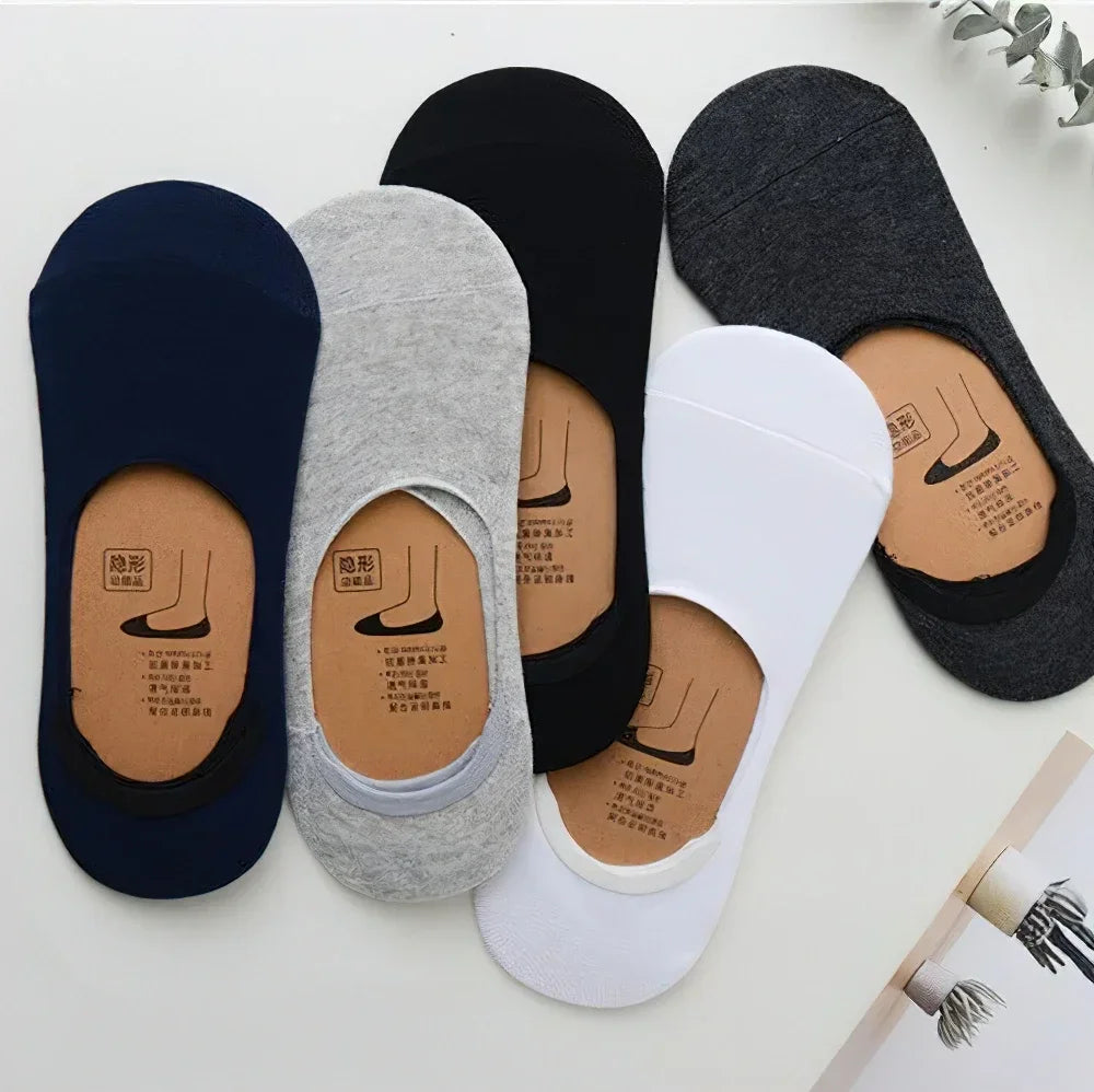 Men Boat Cotton Socks Summer Autumn Non-slip Silicone Invisible Breathable Socks Male Ankle Sock Slippers Sports Socks