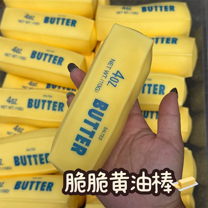 Butter Stick Squishy Stress Ball Fidget Toy Crunchy Squeeze Toy Round Blocks Filled ASMR Anti Stress Release Hand Relax Gift Toy