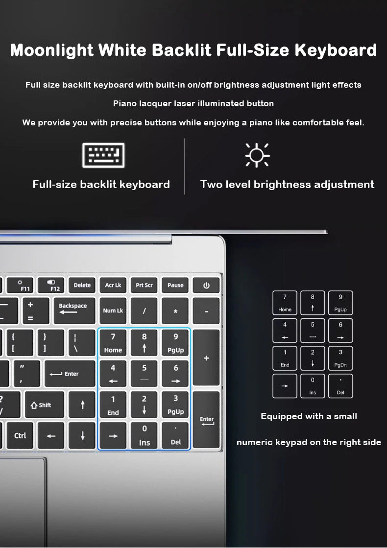 New 15.6" Laptop Intel Core I9-9880H 32GB RAM 2TB SSD Ultra Slim Gaming Laptop 1920*1080 Windows 11 Office Study Home Use