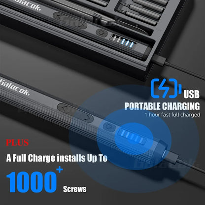 68 IN 1 Precision Electric Screwdriver Set 5 Levels Adjustable Comes Fill Light Professional Mobile Phone IPad Repair Tool