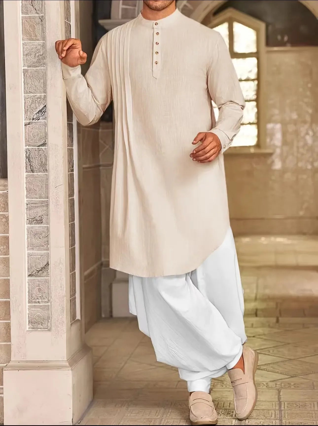Men Long Robe Dishdasha Jubba Thobe Eid Muslim Kimono Modest Islamic Dubai Saudi Abayas Prayer Kaftan Ramadan Morocco Abaya