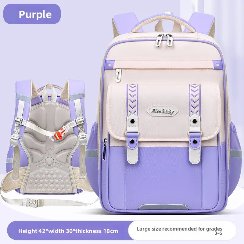New Primary School Students' Backpacks for Boys and Girls Suitable for Grades 1-6 - 9 Large Capacity Children's School Bags
