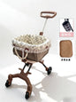 Compact Foldable Pet Cart Lightweight Shopping Cart Small Portable Go out Pet Carrier