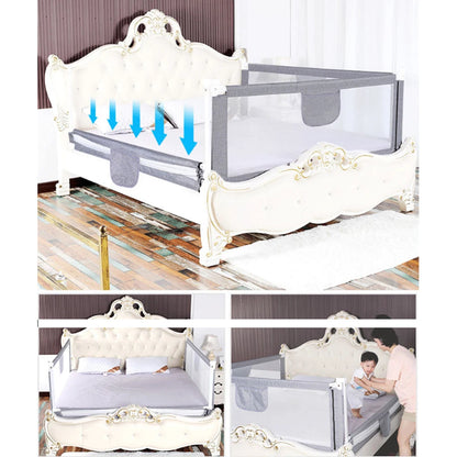 150 / 180/200/cm bed Protection toddler room accessory for boys and girls gray Pink blue bed