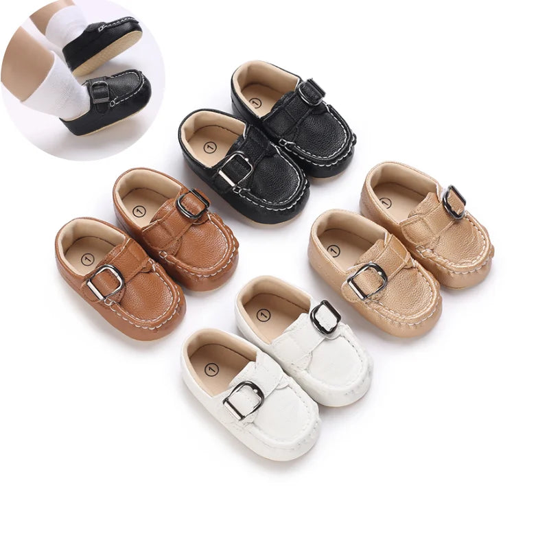 HAIZHIW 0-18M Baptism Newborn Baby Prewalker Girls Boys Casual Shoes Leather Non-Slip Soft-Sole Infant Toddler First Walkers