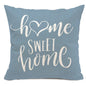 Lake blue white geometric linen pillowcase sofa cushion cover home decoration can be customized for you 40x40 45x45 50x50 60x60
