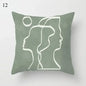 Mint Green Pillowcase Geometric Print Cushion Cover Sofa  Decorative throw pillow cushion covers40x40cm 50x50 45x45