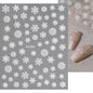 1sheet 3D White Snowflakes Nail Stickers for Christmas Winter Snow Flower Self-adhesive Nail Art Decals DIY Manicure Decorations