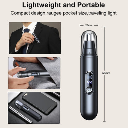 Nose Hair Trimmer for Men USB Rechargeable for Nose Eyebrow Ear Hair Remover Portable Mini Painless Electric Nose Hair Clipper
