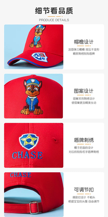 Genuine Paw Patrol Baseball Cap Cartoon Character Outdoor Sports Hat Cute Comfortable Sunscreen Mesh Caps Children's Party Gift