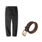 Maden Men's Vintage 12.8oz Black Washed Denim Jeans Mid Rise Straight Classic Casual Zip Fly Pants for Autumn Versatile Trousers