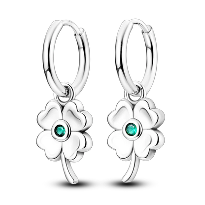 925 Sterling Silver Earrings Jewelry Hoop Flower Ear Studs Campanula Sparkling Pave Earring Wedding Gift For Women Anniversary