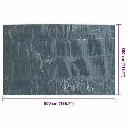 Floating Pool Solar Cover PE 500x300 cm Black and Blue