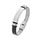 Bracelet Homme Twist Braid Leather Rope Bracelets For Men Stainless Steel Hiphop Rock Fashion Jewelry Accessories Wholesale