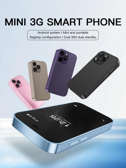 SERVO 15SE Mini Pocket Smartphone 3G WCDMA Dual SIM Android System 3.0" Display 2GB+16GB WiFi Hotspot GPS Face Unlock Bluetooth Play Store Type-C Camera Flashlight Small Palm Mobile Phones