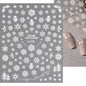 1sheet 3D White Snowflakes Nail Stickers for Christmas Winter Snow Flower Self-adhesive Nail Art Decals DIY Manicure Decorations