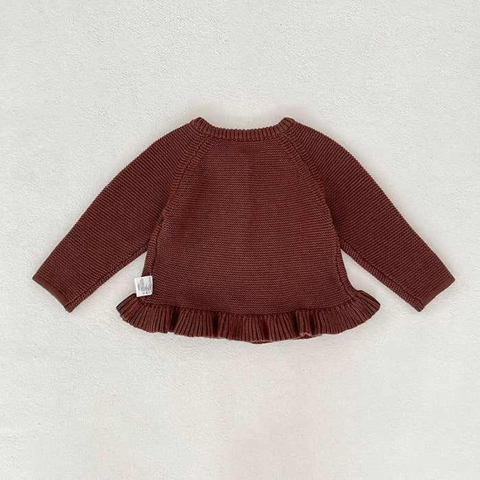 2025 New Autumn Toddler Baby Girl Clothes Set 0-3Yrs Infant Baby Girls Clothing Suit Long Sleeved Cardigan Sweater+PP Shorts