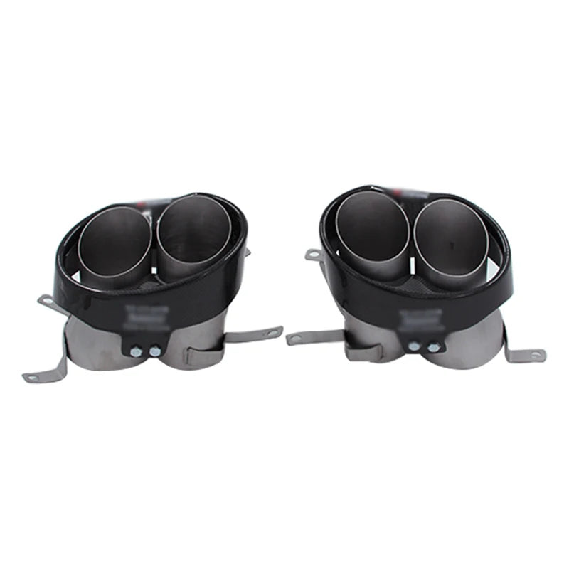 2 Teile/Los Kohle Faser Auspuffspitze für Audi A3 A4 A5 A6 A7 RS3 RS4 RS5 RS6 RS7 Schall Dämpfer Spitze Endrohr Auspuff Anlage