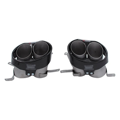 2 Teile/Los Kohle Faser Auspuffspitze für Audi A3 A4 A5 A6 A7 RS3 RS4 RS5 RS6 RS7 Schall Dämpfer Spitze Endrohr Auspuff Anlage