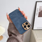 Leather Phone Case For Iphone 13 11 12 14 15 16 17 ProMax Plus Electroplated Frame Lambskin Phone Shell For IPHON 15 16 17Promax