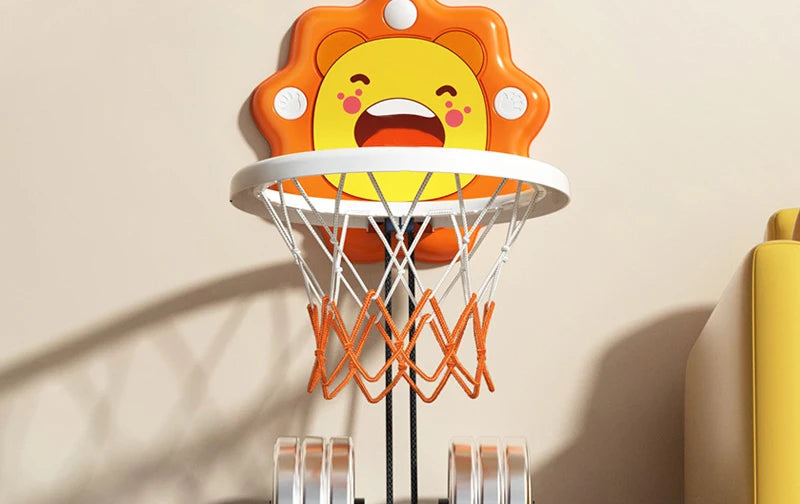 Kids Basketball Hoop with Inflatable Ball Wall Mount Indoor Outdoor Sport Toy Suction Cup Stand Portable Game Fun Play Boys Gift