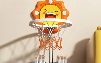 Kids Basketball Hoop with Inflatable Ball Wall Mount Indoor Outdoor Sport Toy Suction Cup Stand Portable Game Fun Play Boys Gift