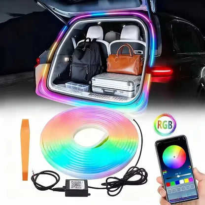 New car universal trunk and trunk lights with colorful lighting APP control LED ambient light RGB decorative light