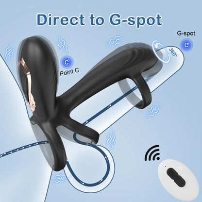 Vibrating 360°Twisting Cock Ring Sex Toys for Women Adult Couples G-spot Clitoral Stimulator Penis Ring for Men Dick Vibrator 18