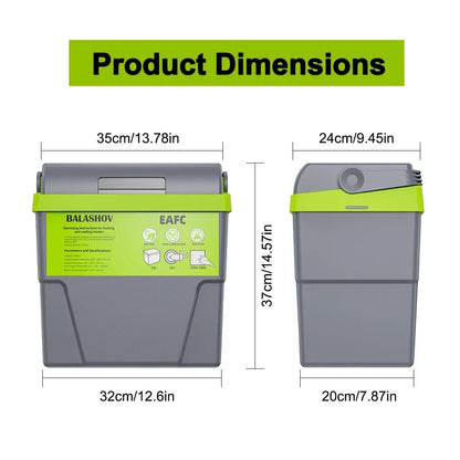 20L Portable Refrigerator Car Home Dual Use Mini Cooler Warmer Fridge for Outdoor Travel Camping Picnic Vehicle Truck Office