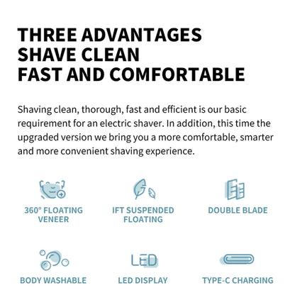 NEW MIJIA S500 Electric Shaver Clipper Triple Blade Trimmer For Men Dry Wet Shaving Washable Beard Hair Cutting Machine Razor CN