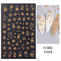 1PCS New Christmas Decorations 2023 New Year Nail Stickers Press on Nails Laser Snowflake Christmas Tree 3D Nail Decal