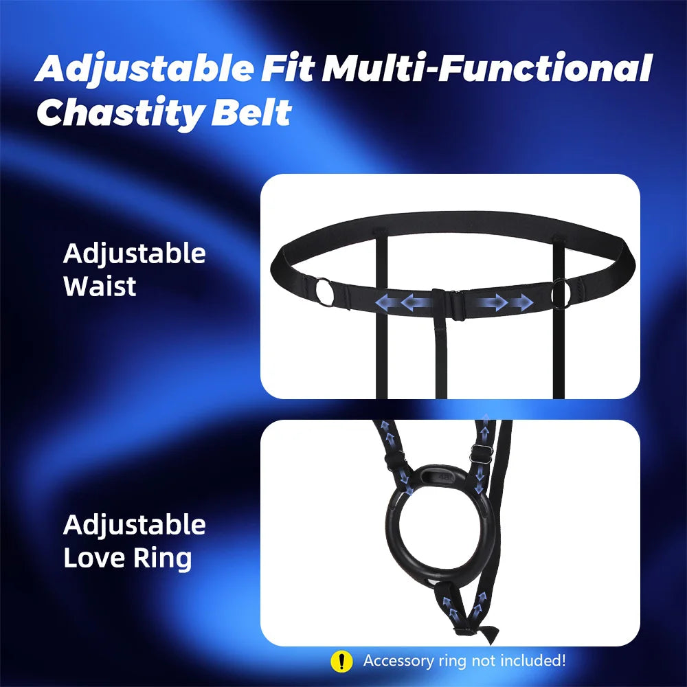 Sex Toys Male Chastity Cage with 4 Sizes Rings And Invisible Lock for Penis Bondage Cock Cage Chastity with Elastic Belt SM Toy