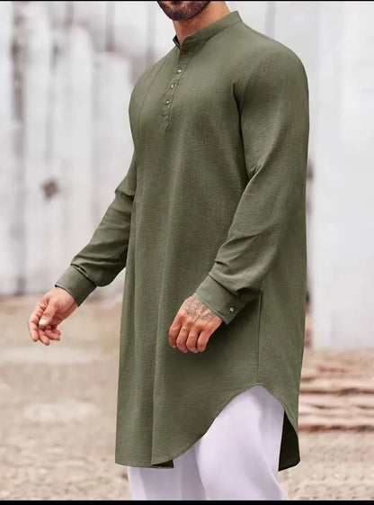 Men Long Robe Dishdasha Jubba Thobe Eid Muslim Kimono Modest Islamic Dubai Saudi Abayas Prayer Kaftan Ramadan Morocco Abaya