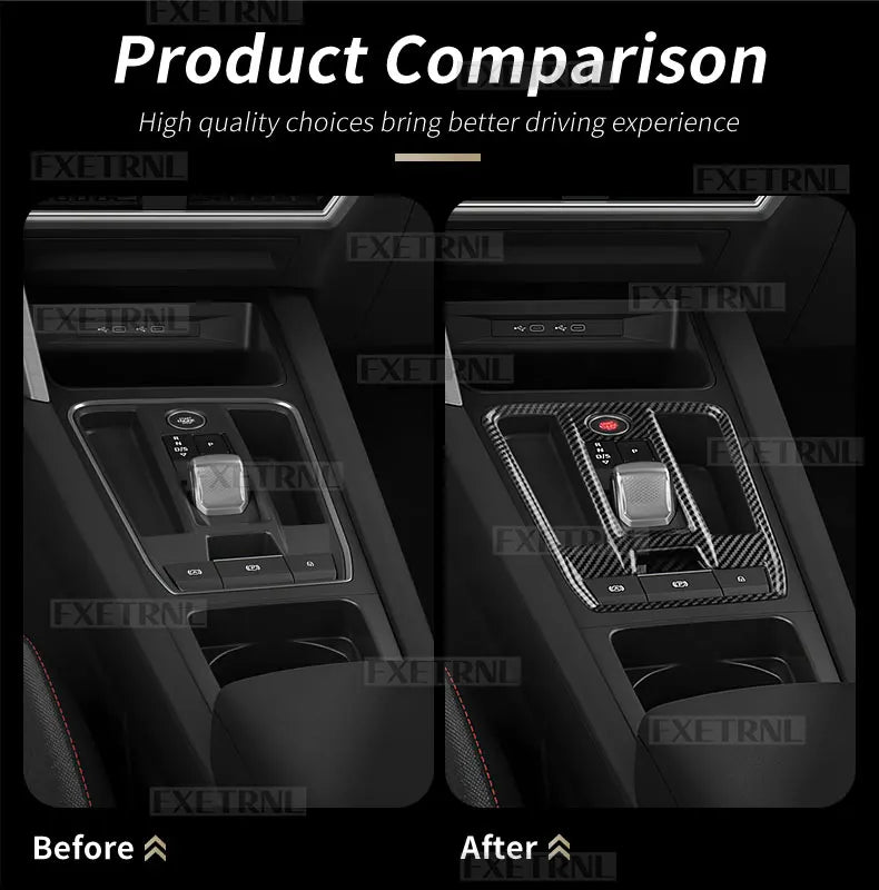 For Cupra Formentor 2020 2021 2022 2023 2024 2025 2026 Seat Leon MK4 Cupra Leon Carbon Fiber Style Automatic Car Gear ABS Trim