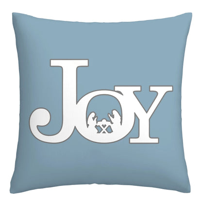 Lake blue white geometric linen pillowcase sofa cushion cover home decoration can be customized for you 40x40 45x45 50x50 60x60