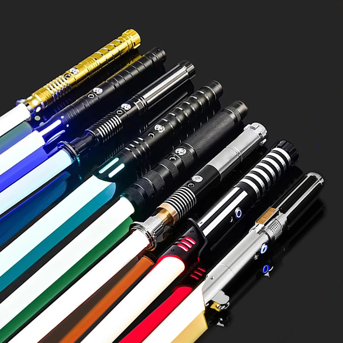 RGB Metal Lightsaber Dueling Smooth Swing Sword Sabre De Luz 16 Color Changing 16 Sounds FOC Rave Flashing Toy