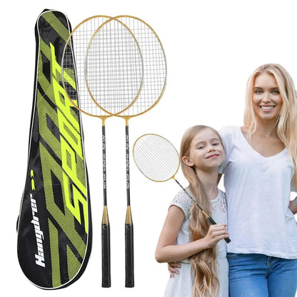 2pcs Badminton Rackets Professional with Carrying Bag Set Indoor Outdoor Sports Accessory Badminton Beginner Equipment