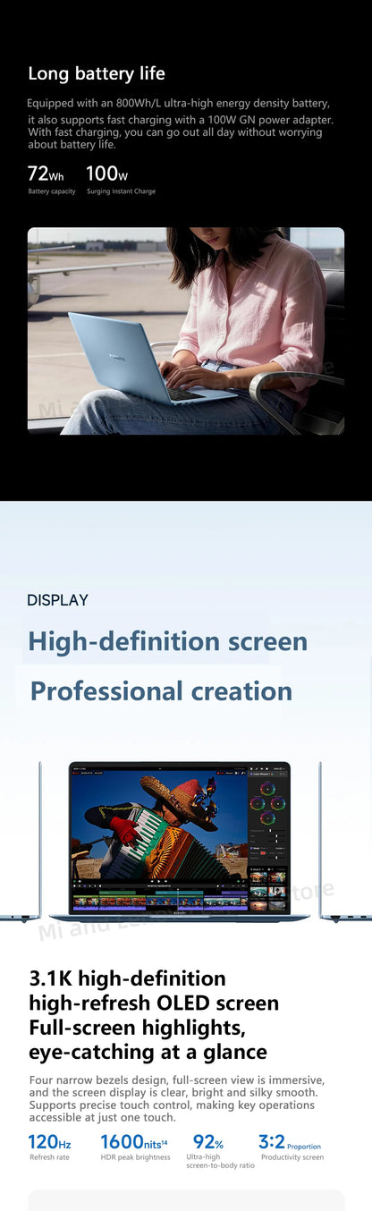 Xiaomi Book Pro 14 Ultra5-338H/UltraX7-358H 32GB+1TB 14.6inch 3.1K 120Hz OLED Screen