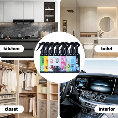 A 150ml car air freshener spray that doubles as a home fragrance. It effectively eliminates odors and can also be used as a hand