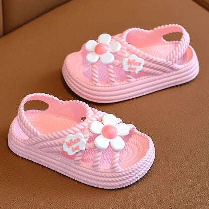 New Children's Slippers Summer Girls and Boys Bathroom Home Anti Slip Beach Shoes Soft Soled Baby Sandals