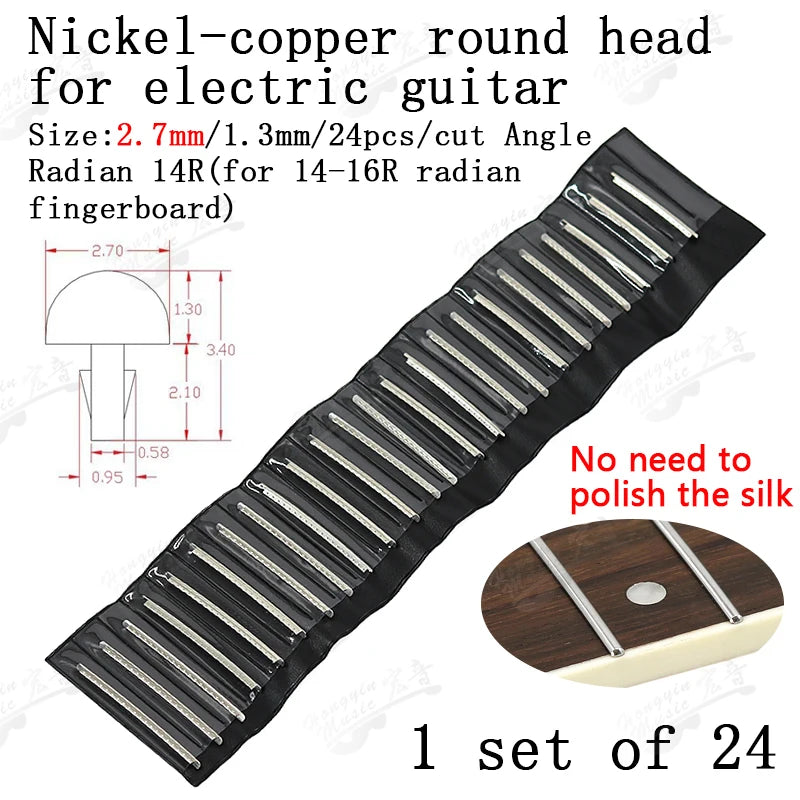 Fingerboard Frets Fret Wire For Electric Guitar Nickel Silver Stainless Steel 2.4MM 2.7mm 2.9MM Repair Material Accessories