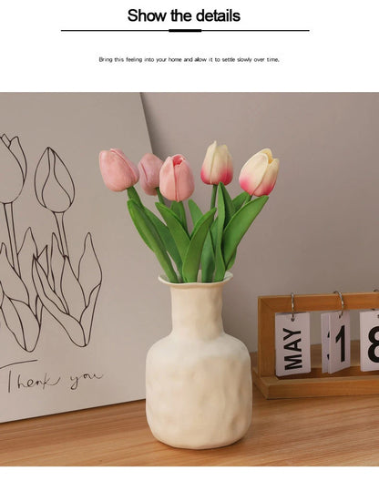 20pcs/3pc/5pc/10pc Bouquet Silicone Artificial Tulip Wedding Home Decoration Bouquet with Stems for Home Wedding Decoration