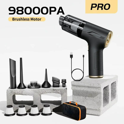 CENRR 980000PA Mini Car Vacuum Cleaner Strong Scution Powerful Wireless Car Cleaner HandHeld  Air Gun Portable Vacuum Cleaner