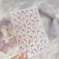 Shell Light Nail Stickers Small Fresh White Bow Ribbon Nail Charms Stickers Self Adhesive Nails 3D Decorations Parts DIY Decals