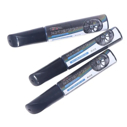 3Pcs/Black Wheel Scratch Repair Paint Marker Touch Up Pen for Car Alloy Rims Metal Surface Chip Mark Cleaner Tool