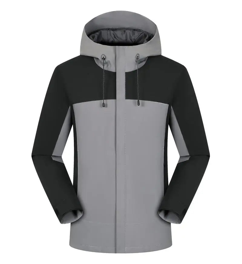Winter Casual Windproof Hooded Down Jacket Custom Printed Embroidery Company Logo High Quality Men's Hiking Outdoor Jacket 4xl