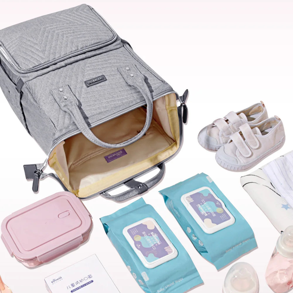 Sunveno Original Diaper Bag Travel Baby Bags Mommy Backpack Organizer Nappy Maternity Bag Mother Kids
